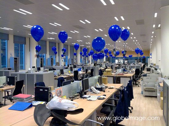globos en oficinas