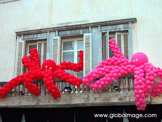 fiestas públicas con globos