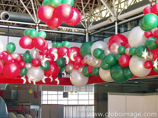 fiestas públicas con globos